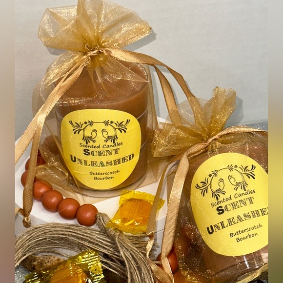 BUTTERSCOTCH BOURBON SCENT UNLEASHED, HAND POURED SCENTED CANDLES! - Picture 3 of 3